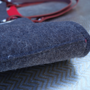 Stitch Detail on Flannel Grande Nueva Bag